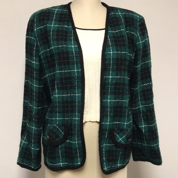 Vintage Plaid Blazer - Picture 2 of 9